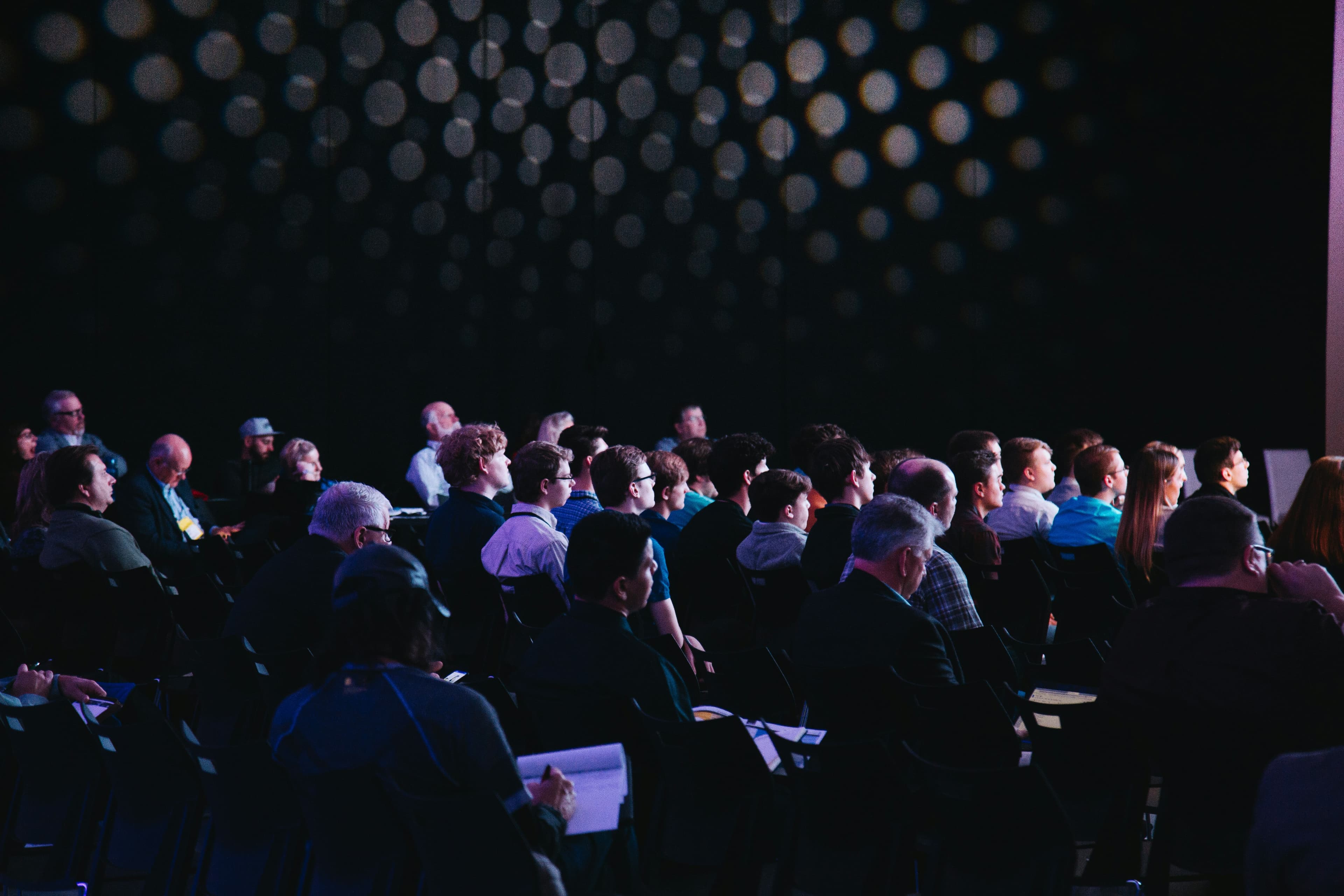Indoor conference hall with AV setup